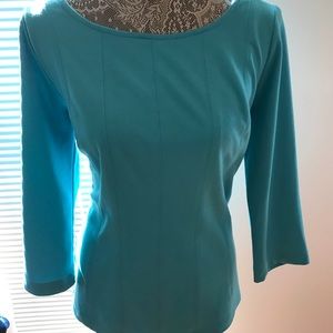 Ann Taylor turquoise scoop neck top